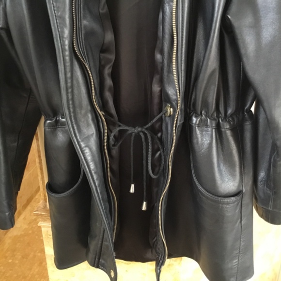 Damselle Vintage Chocolate Leather Coat - Picture 4 of 16